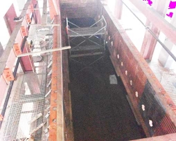 侧吹炉铜水套现场装置照片